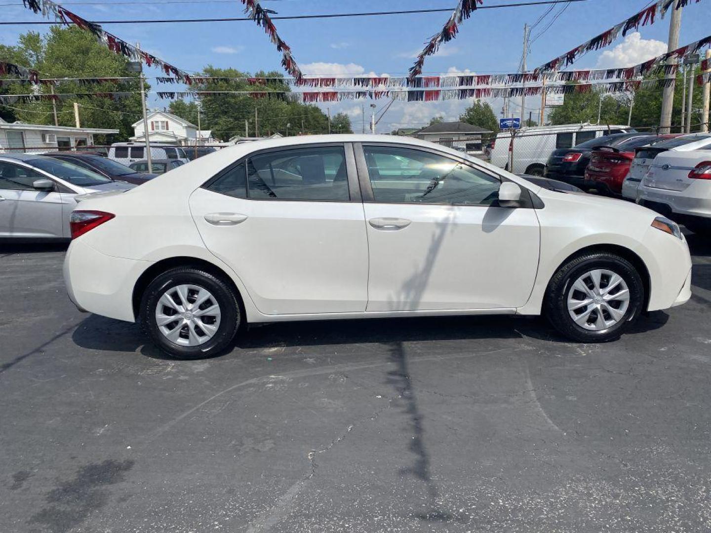 2015 WHITE TOYOTA COROLLA ECO (5YFBPRHE0FP) with an 1.8L engine, Continuously Variable transmission, located at 1056 E Riverside Dr, Evansville, IN, 47714, (812) 423-7026, 37.953491, -87.546654 - Photo#0