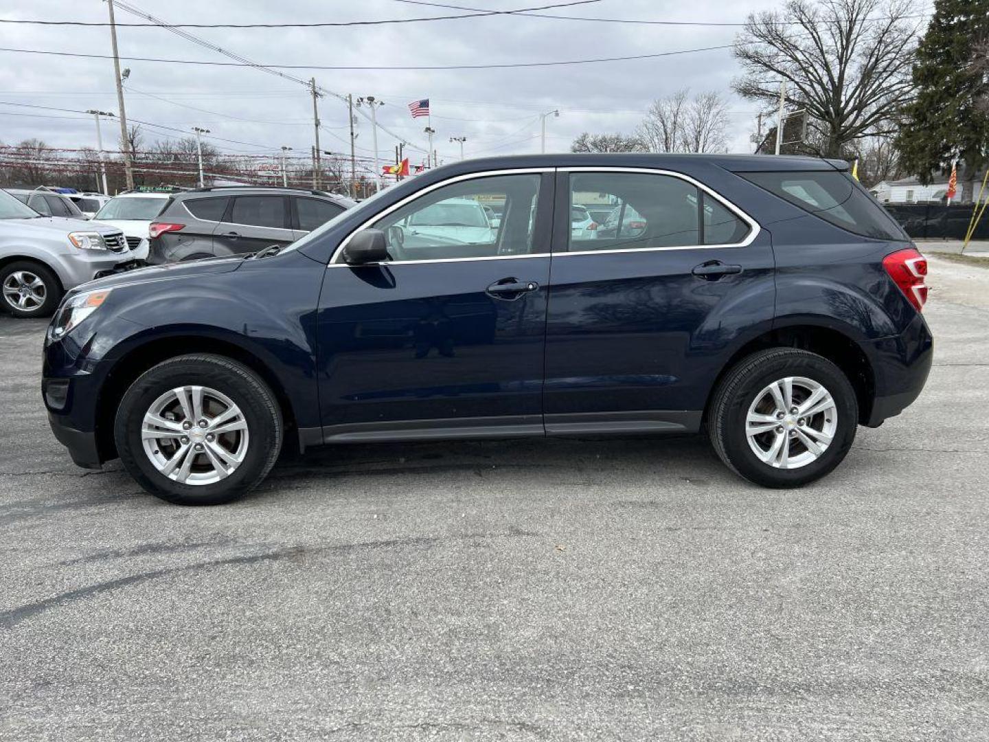 2016 BLUE CHEVROLET EQUINOX LS (2GNALBEK1G6) with an 2.4L engine, Automatic transmission, located at 1056 E Riverside Dr, Evansville, IN, 47714, (812) 423-7026, 37.953491, -87.546654 - Photo#0