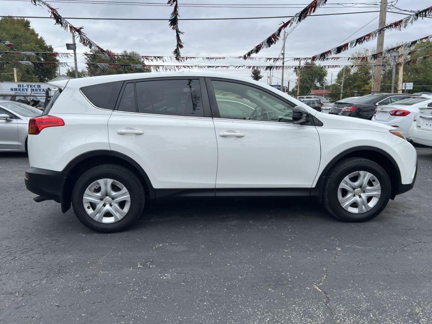 2015 WHITE TOYOTA RAV4 LE (JTMZFREV2FJ) with an 2.5L engine, Automatic transmission, located at 1056 E Riverside Dr, Evansville, IN, 47714, (812) 423-7026, 37.953491, -87.546654 - Photo#0