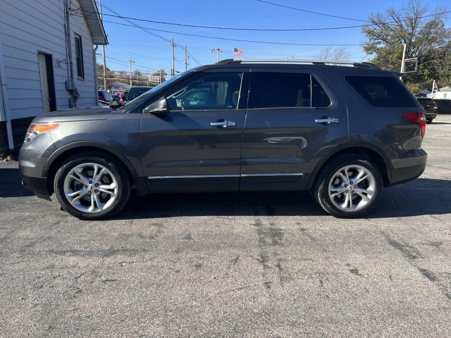 2015 GRAY FORD EXPLORER LIMITED (1FM5K8F89FG) with an 3.5L engine, Automatic transmission, located at 1056 E Riverside Dr, Evansville, IN, 47714, (812) 423-7026, 37.953491, -87.546654 - Photo#0