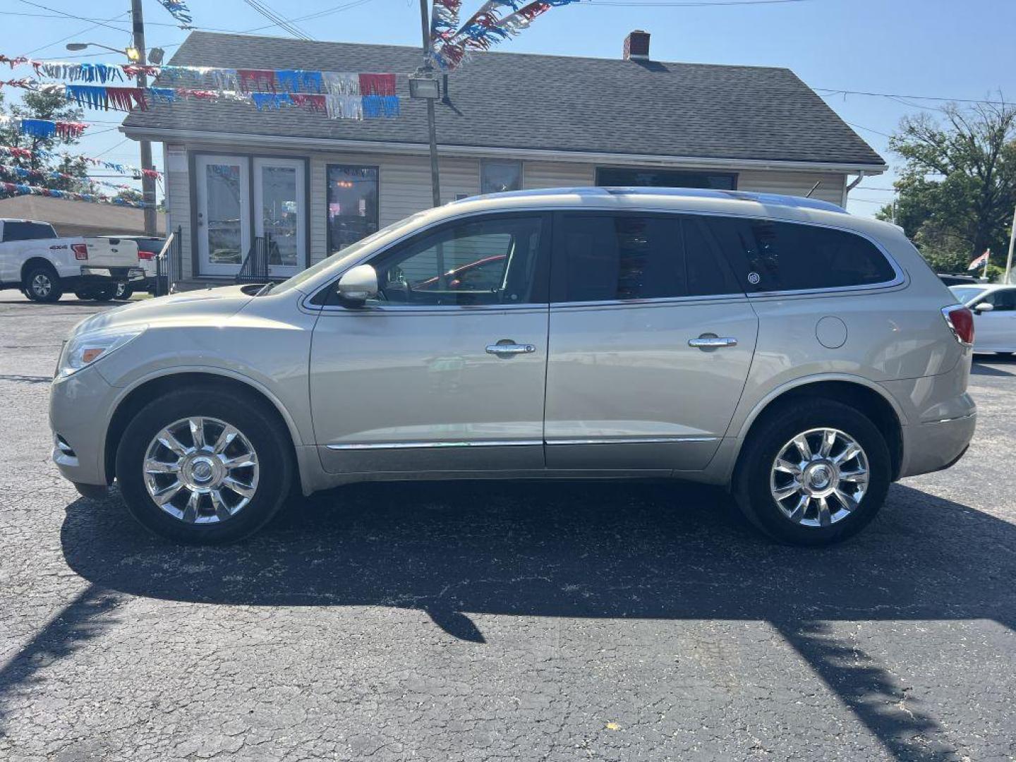 2015 SILVER BUICK ENCLAVE (5GAKRBKD4FJ) with an 3.6L engine, Automatic transmission, located at 1056 E Riverside Dr, Evansville, IN, 47714, (812) 423-7026, 37.953491, -87.546654 - Photo#0