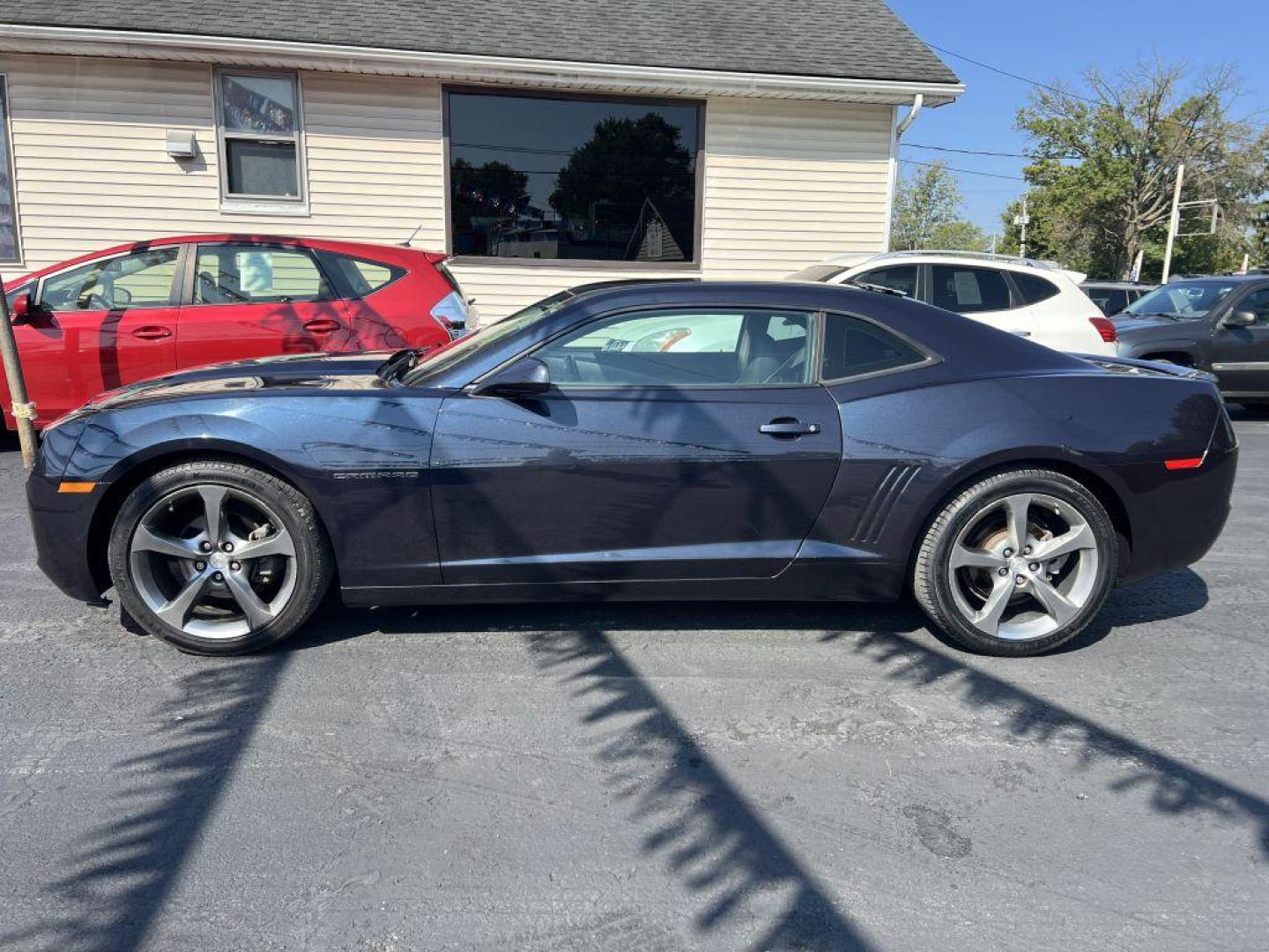 2013 BLUE CHEVROLET CAMARO LT (2G1FC1E33D9) with an 3.6L engine, Automatic transmission, located at 1056 E Riverside Dr, Evansville, IN, 47714, (812) 423-7026, 37.953491, -87.546654 - Photo#0